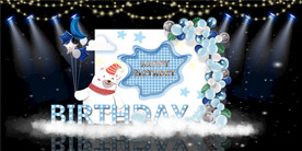 可爱熊儿童生日美陈舞台效果图