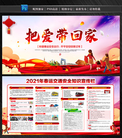 2021春运交通安全宣传栏