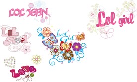 绣花 花朵 蝴蝶 钻 颜色少