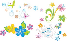 绣花 花朵 可爱 蝴蝶  烫钻