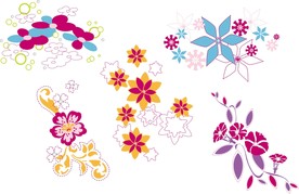 绣花 花朵 可爱蝴蝶 莲花 喇