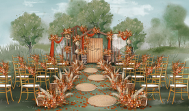 美式乡村婚礼仪式区