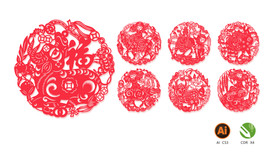 牛年 窗花 剪纸