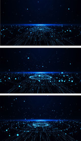 蓝色星空粒子背景视频