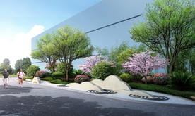 道路绿化景观设计效果图