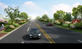 道路景观设计效果图