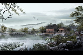 滨水木屋景观设计效果图