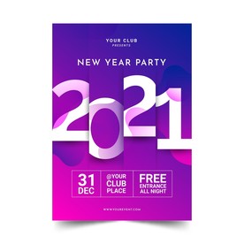 2021新年渐变海报展板