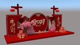 2021新年美陈牛年春节美陈.