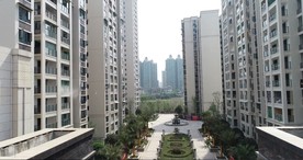 城市风光无人机航拍楼盘高清视频