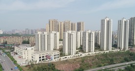 城市无人机航拍楼盘4K高清视频