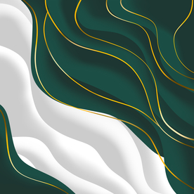 金线金箔玄关  深绿色