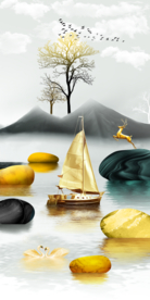 转运石玄关  一帆风顺