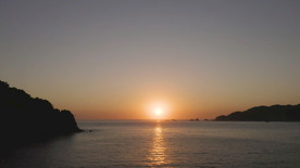 海边夕阳落下视频