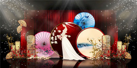 新中式国潮婚礼布置效果图