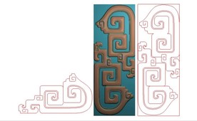 沙发角花精雕图