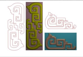 茶几脚花精雕图