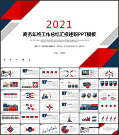 商务风年终总结汇报PPT模板