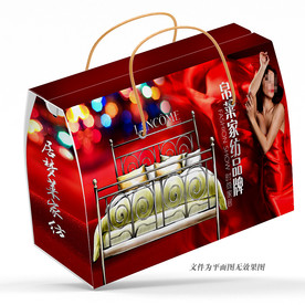 喜庆红色 床上用品包装