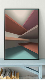 北欧莫迪兰抽象几何空间装饰画