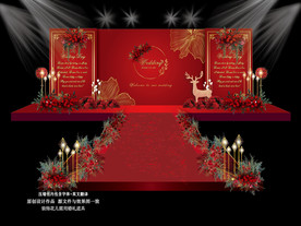 红色主题婚礼 红金婚礼
