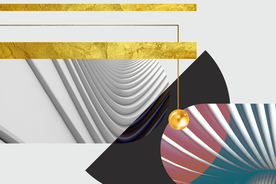 抽象几何金箔玄关