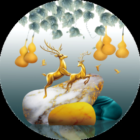 石来运转 鹿 葫芦