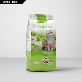 宠物粮包装 猫粮包装 苹果猫粮