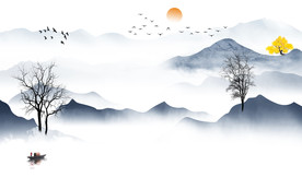 高级现代新山水画 TIF分层