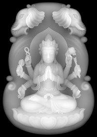 千手观音度母八臂坐观音佛祖大象