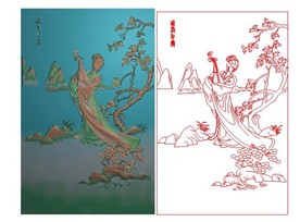 昭君出塞 精雕图