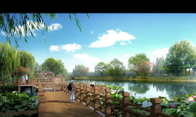 滨水栈道景观设计效果图