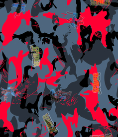 迷彩 泥点 蜘蛛