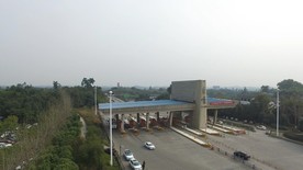 自贡大山铺客运站收费站航拍素材