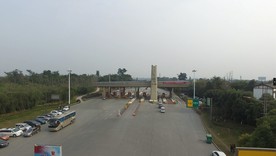 自贡大山铺客运站收费站航拍素