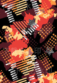 潮流男装印花 高清分层