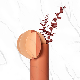 大理石纹理金属花瓶装饰画