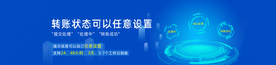 蓝色科技转账金融banner