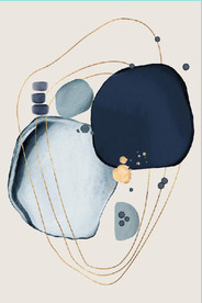 现代北欧抽象几何油画玄关装饰画