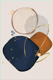 现代北欧抽象几何油画玄关装饰画