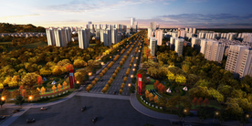 城市道路景观设计效果图