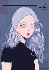 日系插画包装手机壳女孩人物插图