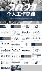 蓝色个人工作总结计划述职报告
