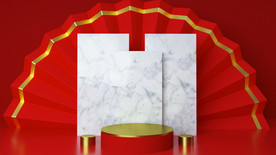 中国风C4D电商场景