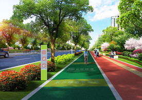 道路绿化景观设计效果图