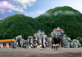 旅游景区入口假山设计效果图