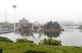 滨水仿木栏杆效果图设计