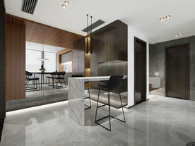 岩板瓷砖空间效果图 凯尔特灰