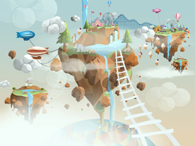 卡通动物背景墙