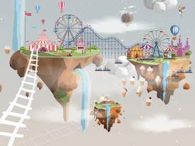 卡通动物背景墙